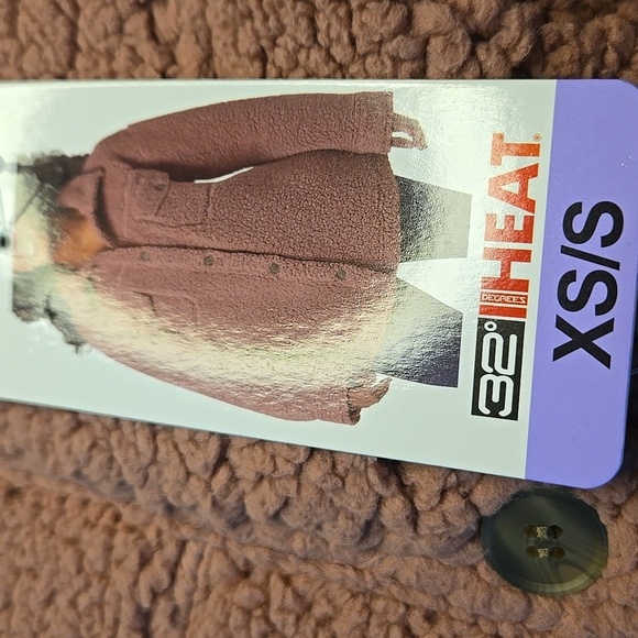 32 Degrees Cozy Pink Sherpa Jacket XS/S - Picture 3 of 4